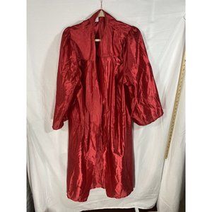 Herff Jones Masters Graduation‎ Gown 5'5" - 5'6" Robe Red Zip Unisex.